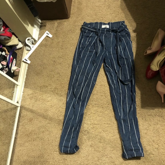Stripped Fitted Pants - Picture 1 of 1